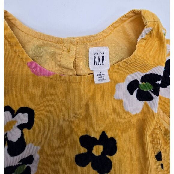 Baby Gap Yellow Floral Corduroy Dress - Picture 4 of 4